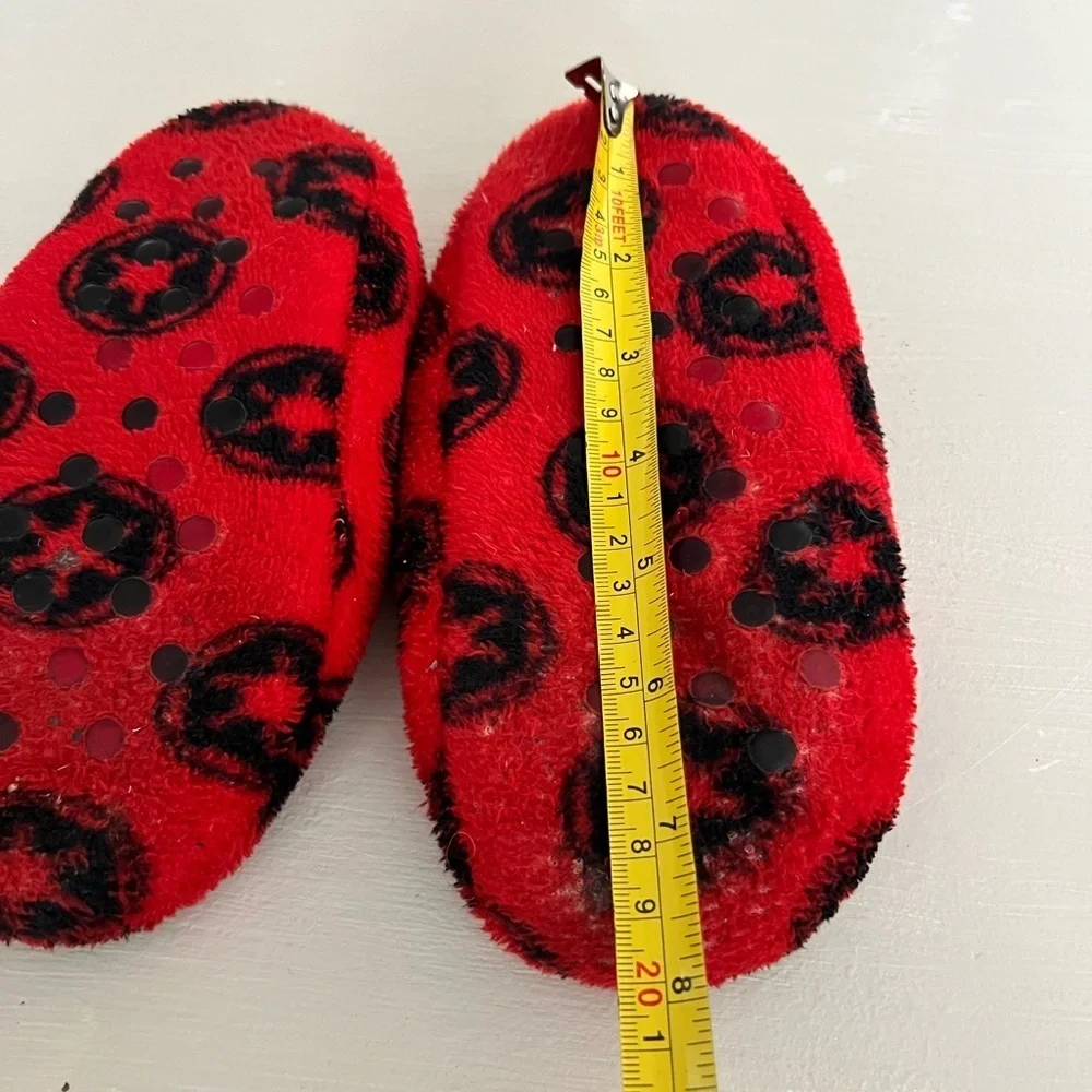 Star Wars Darth Vader Plush Slippers Kids Red & Black Size 8” Length
